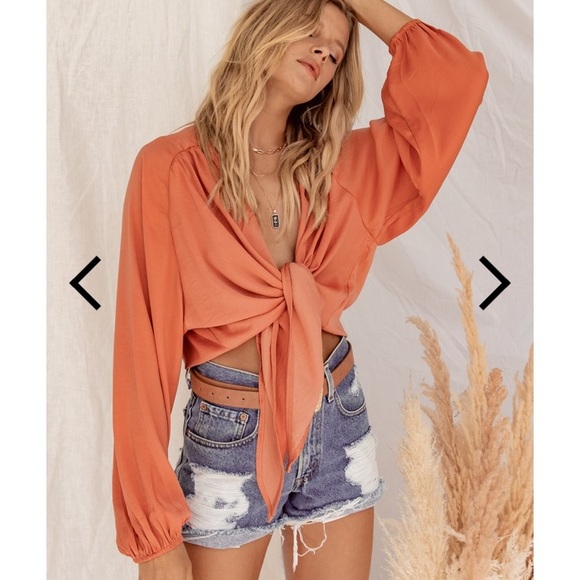 SOLD 12th tribe Wrap Top - Picture 2 of 4